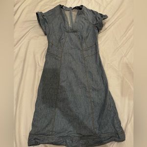 Derak lam mini denim dress zip back size US S